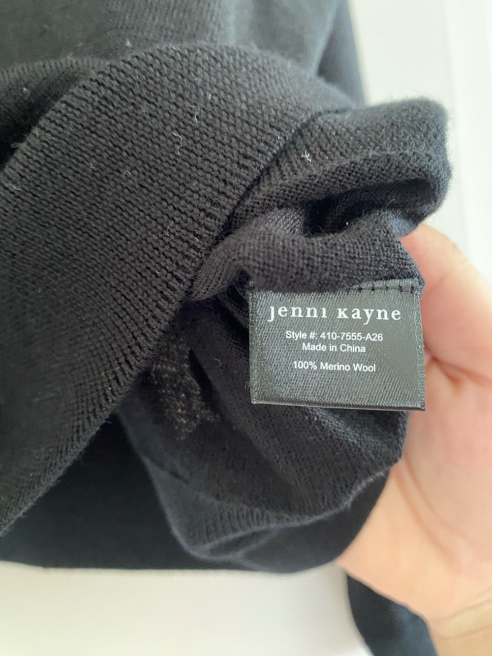 Jenni Kayne Dree V Neck Sweater Black - Picture 6 of 7